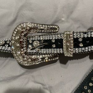 Shyanne® Women's Leather Rhinestone Belt